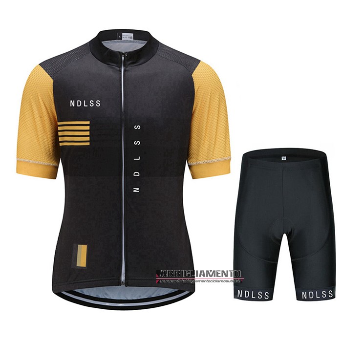 Abbigliamento Le Col 2021 Manica Corta e Pantaloncino Con Bretelle Marrone Giallo - Clicca l'immagine per chiudere